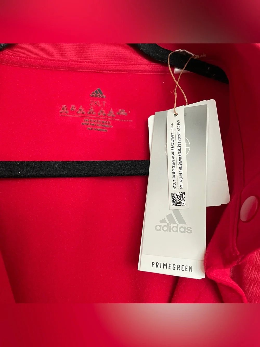 Men’s Adidas Team Power Red Team Issue Golf Quarter-Zip Size 2XLT